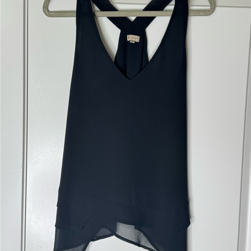 Daniel Cremieux Black V-Neck Tank Top